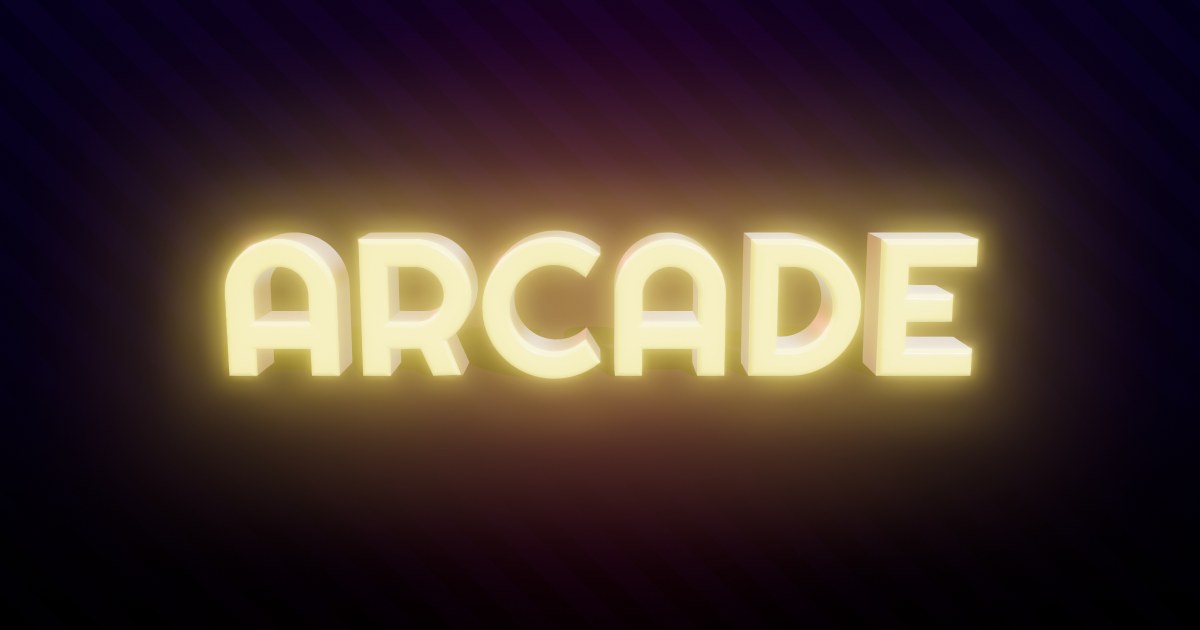 Arcade Night 3D text effect