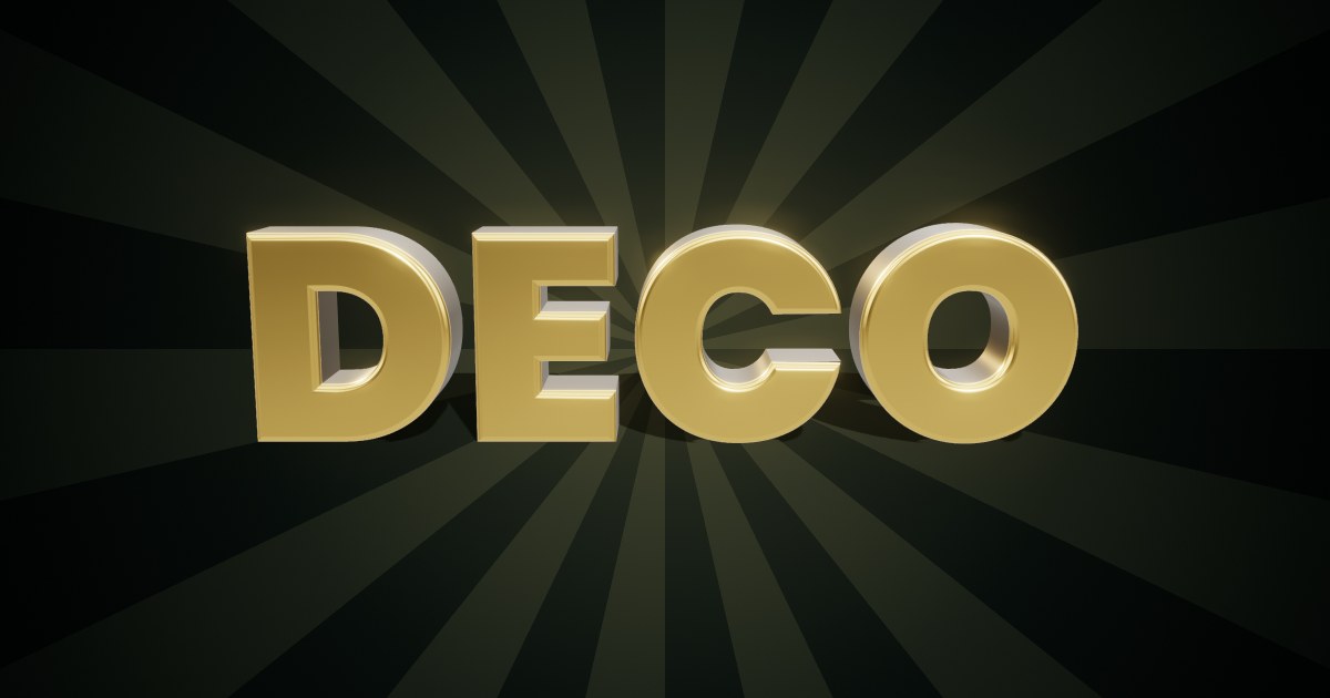 Deco Brass 3D text effect