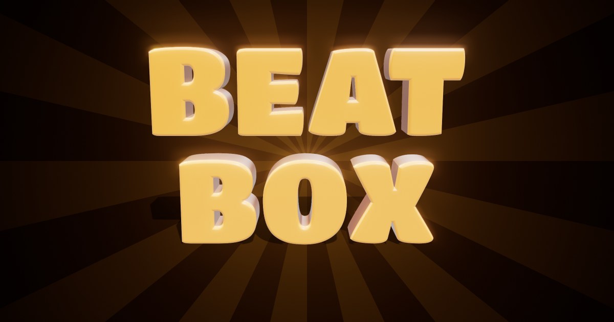 Boombox Beat 3D text effect