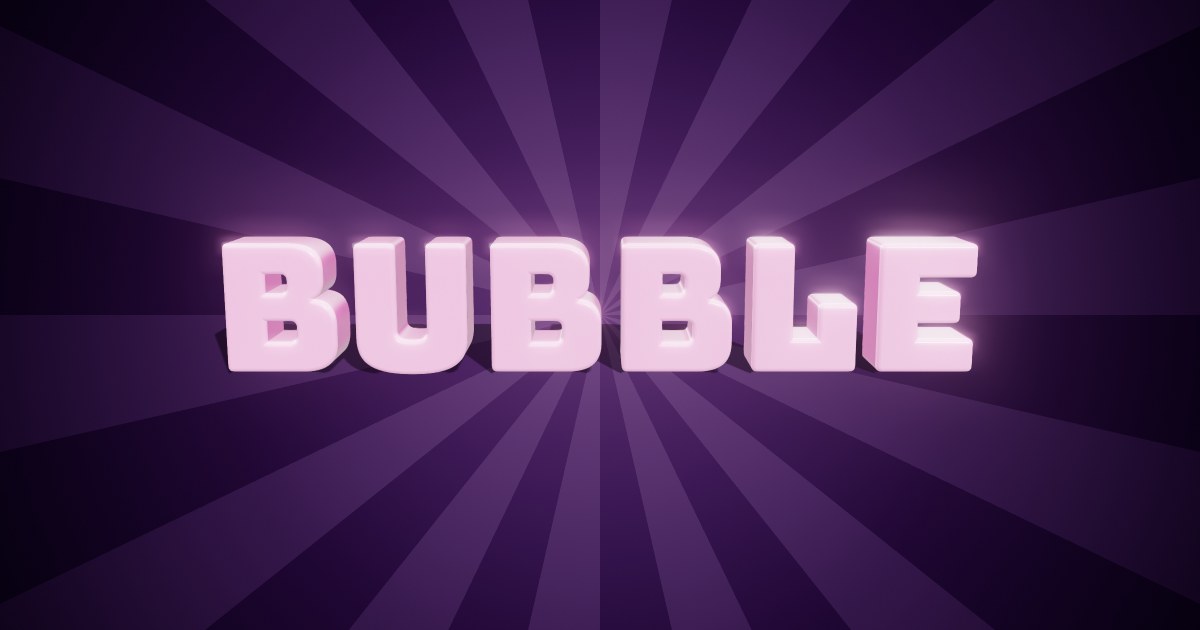 Bubble Gum 3D text effect
