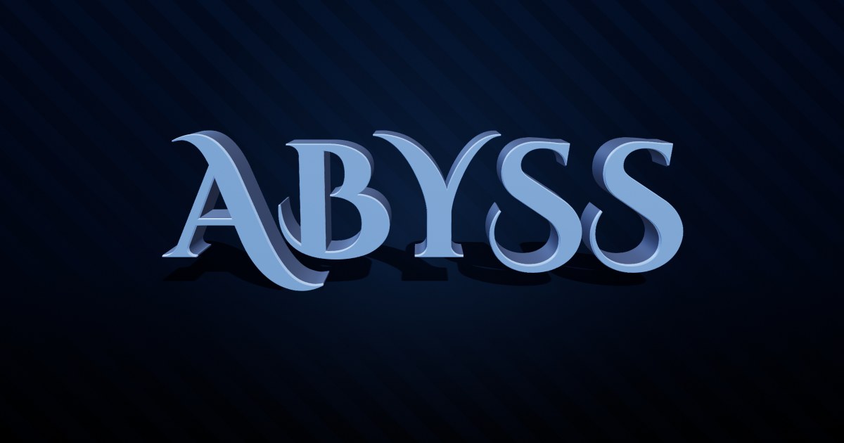 Abyss 3D text effect