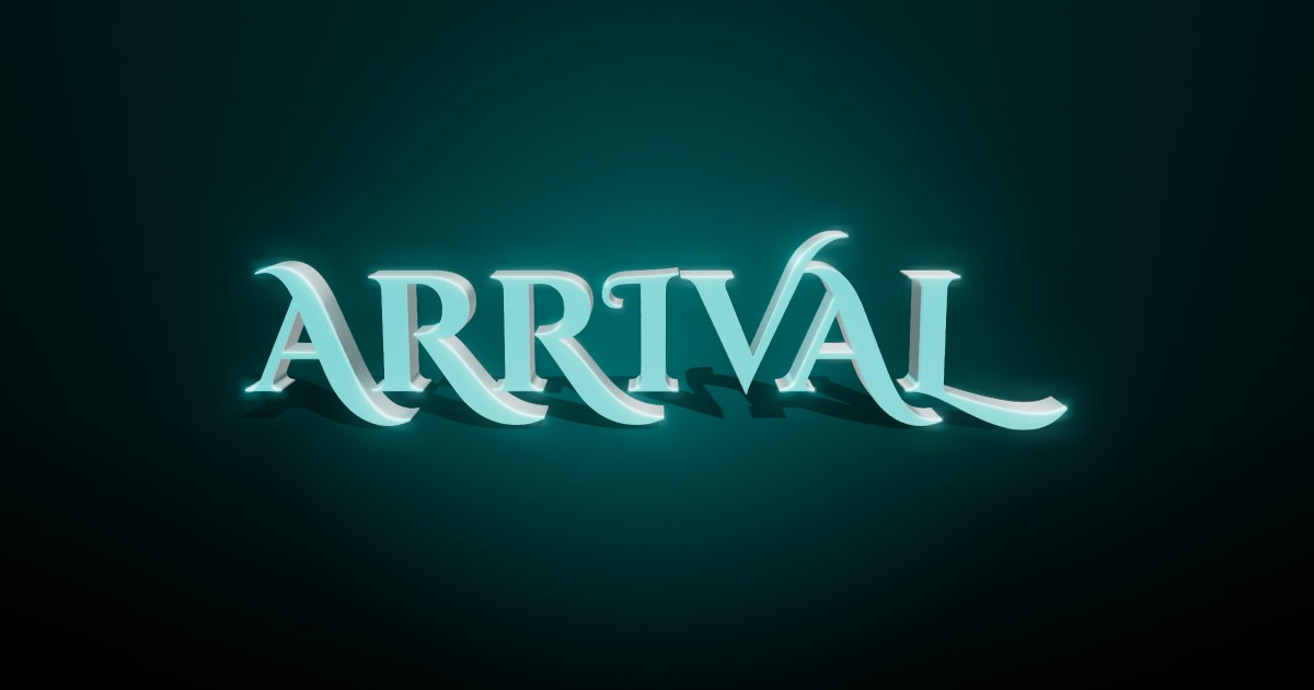 Arrival 3D text effect