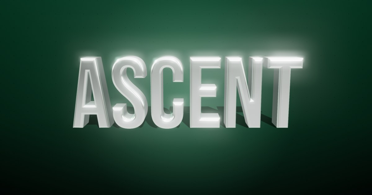 Ascent 3D text effect