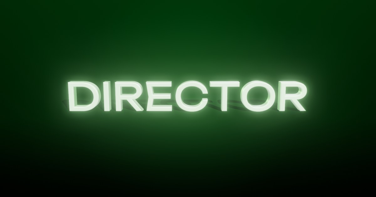 Director 3D text effect