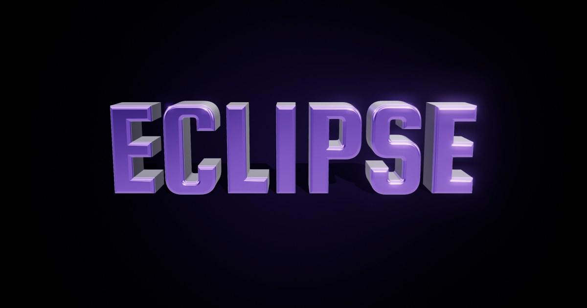 Eclipse 3D text effect