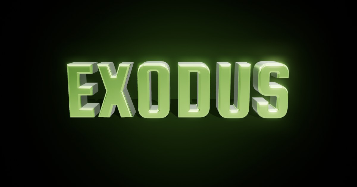 Exodus 3D text effect