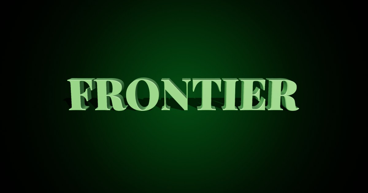 Frontier 3D text effect
