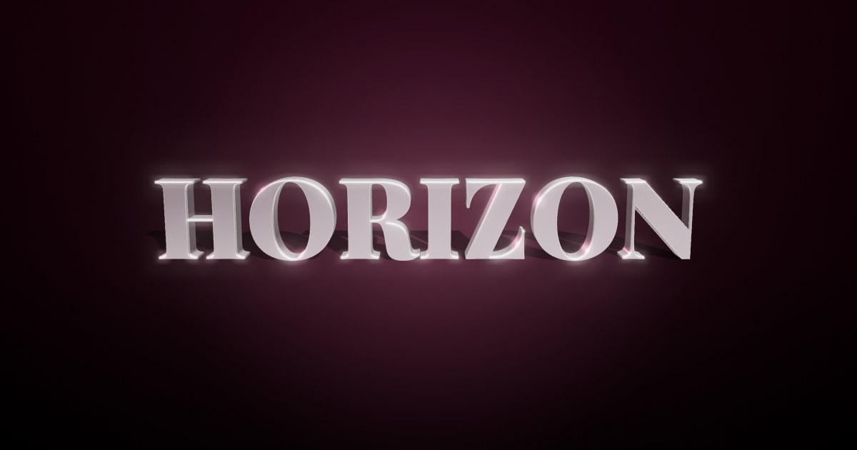 Horizon 3D text effect