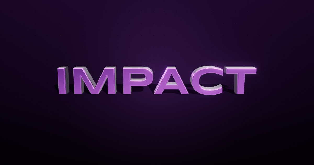 Impact 3D text effect