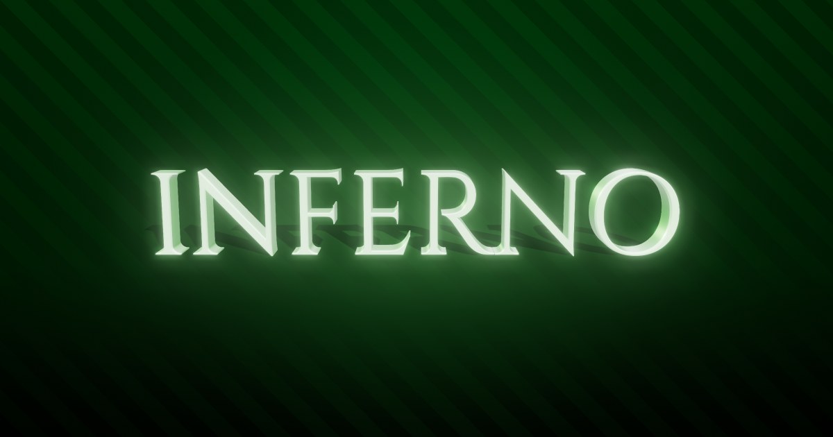 Inferno 3D text effect
