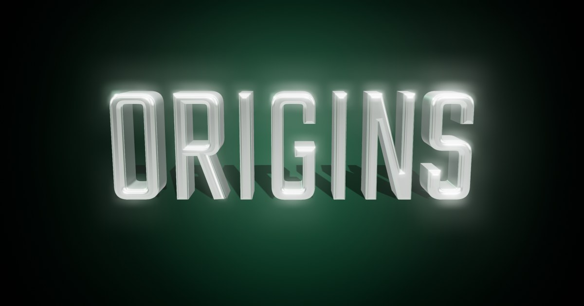 Origins 3D text effect