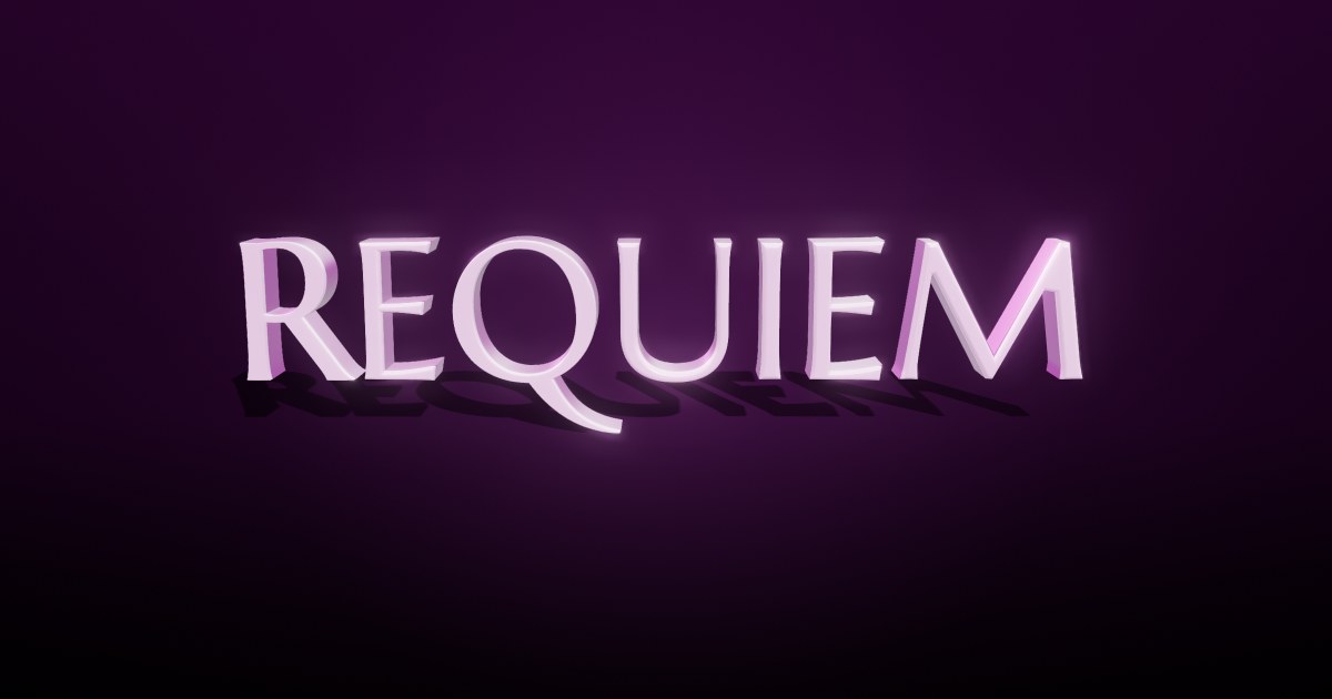 Requiem 3D text effect