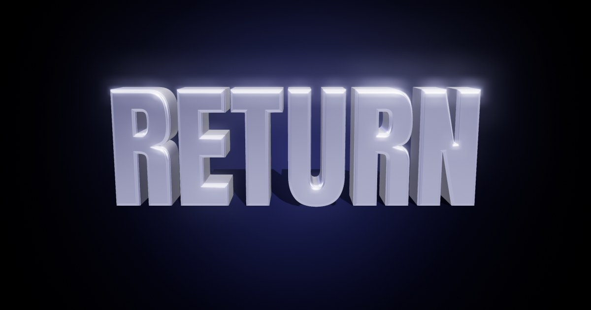 Return 3D text effect