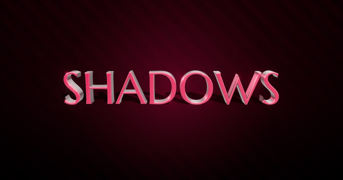 Shadows 3D text effect