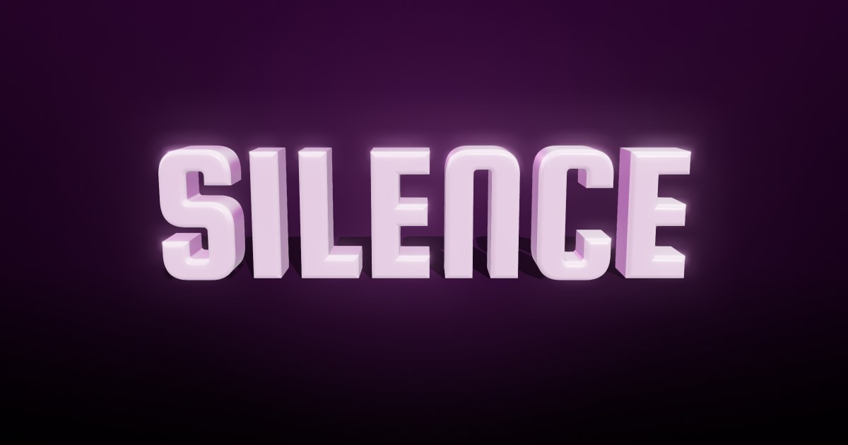 Silence 3D text effect