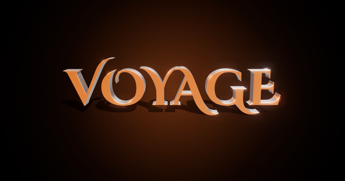 Voyage 3D text effect