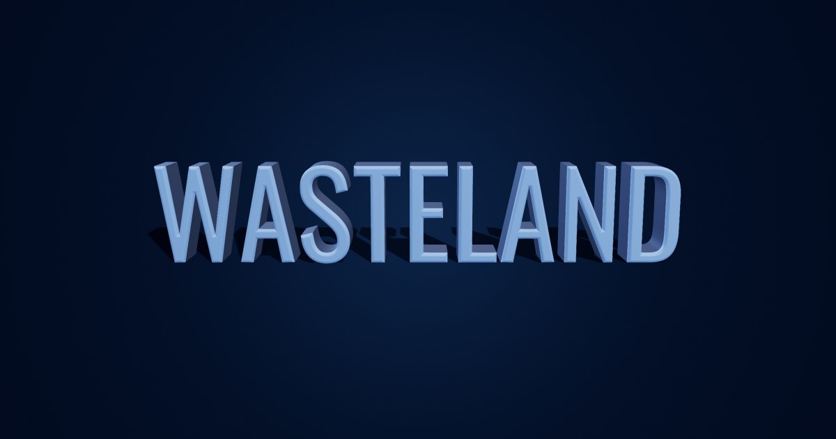 Wasteland 3D text effect