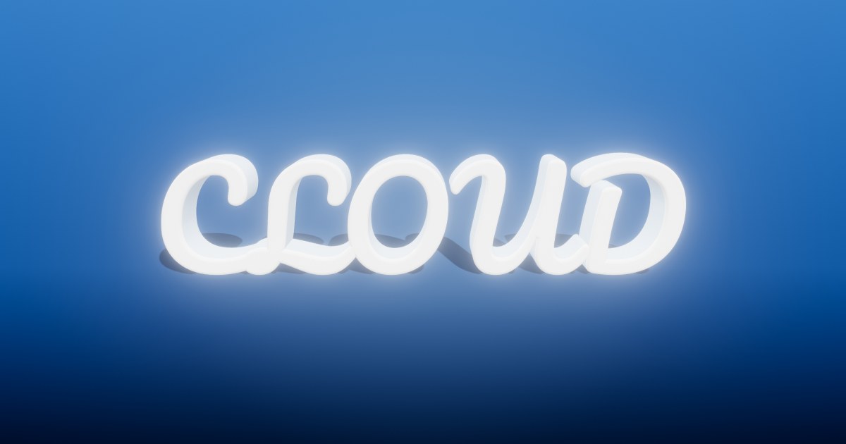 Soft Cloud 3D text effect