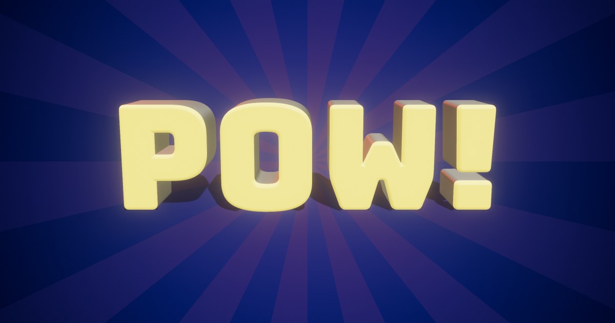 Comic Burst 3D text effect