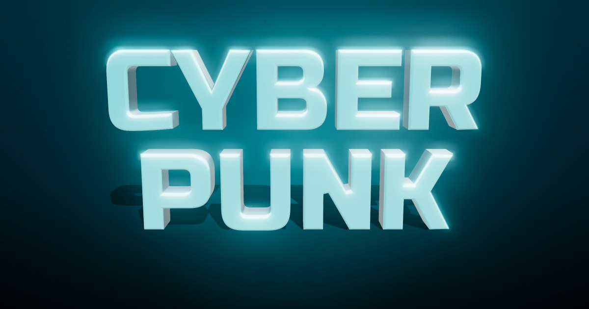 Cyber Grid 3D text effect