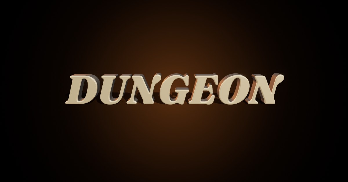 Dungeon Rune 3D text effect