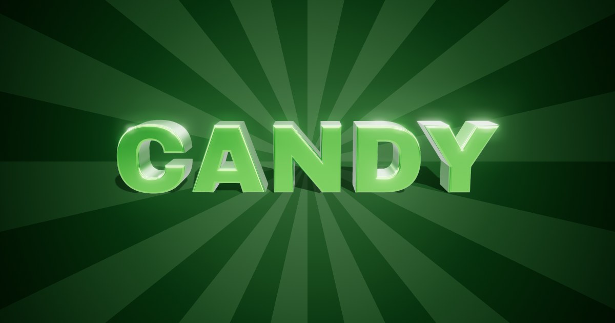Candy 3D text effect