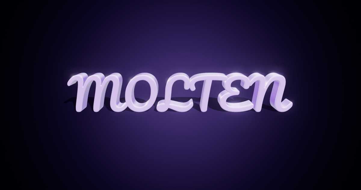 Molten 3D text effect