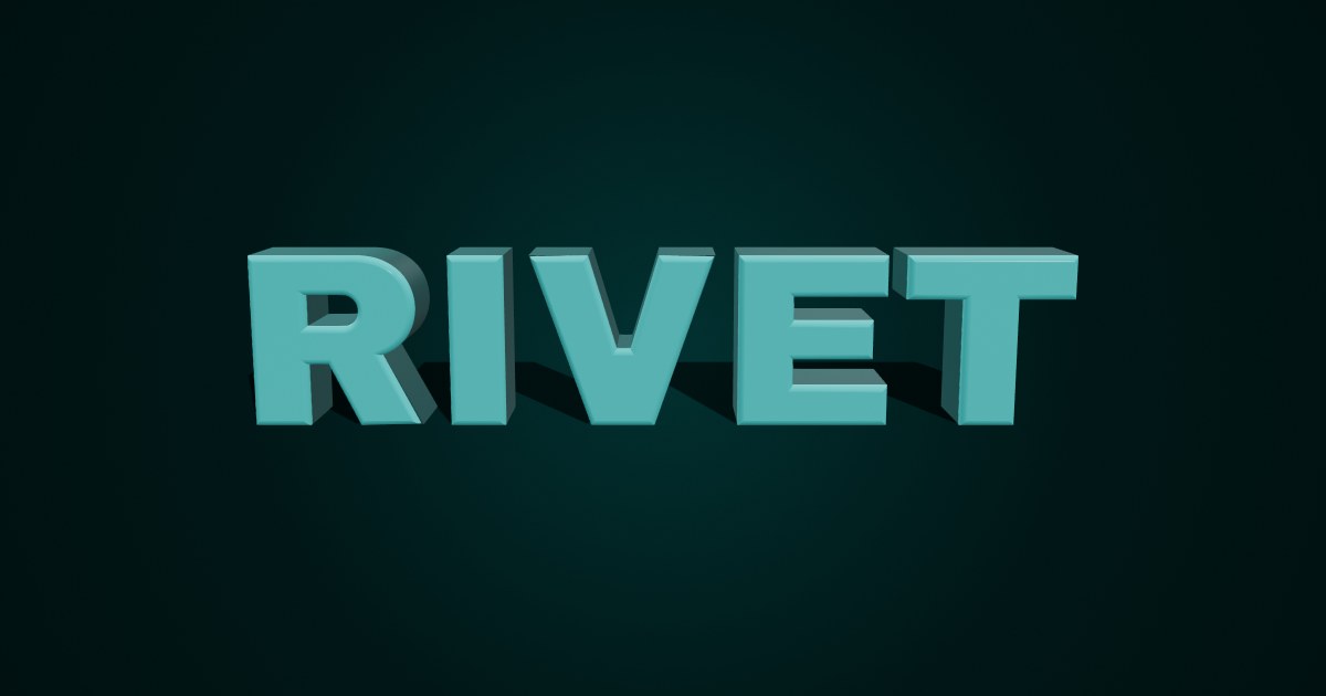 Rivet 3D text effect