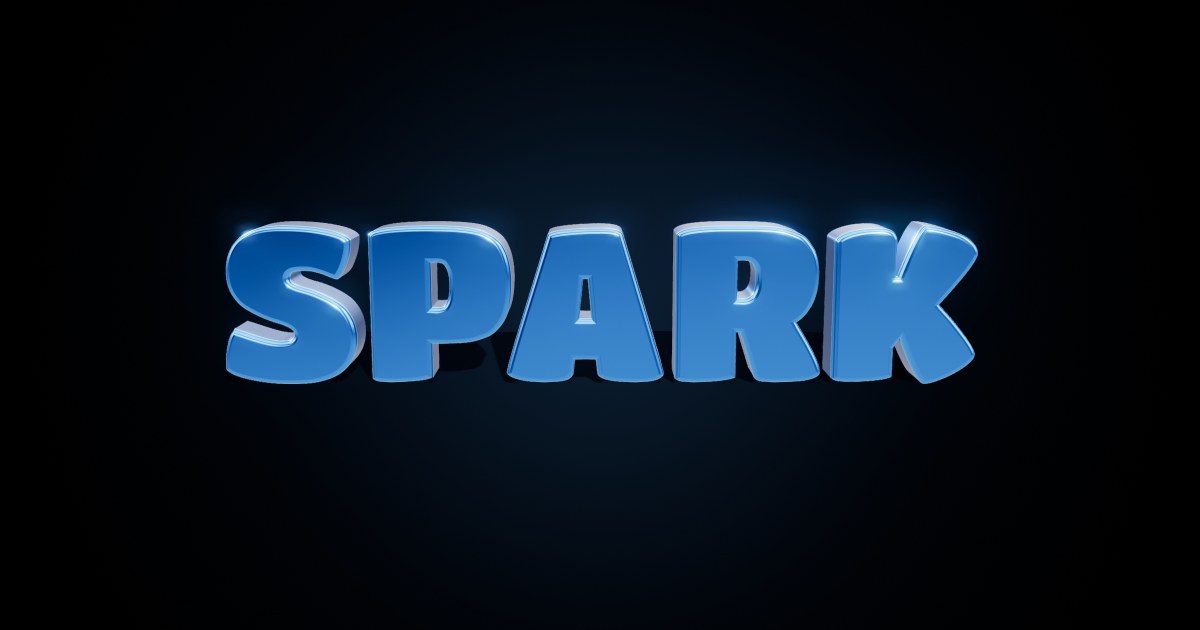 Spark 3D text effect