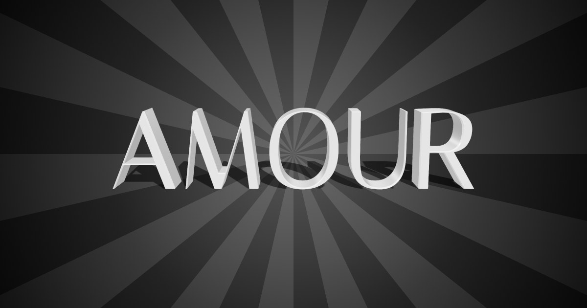 Amour 3D text effect