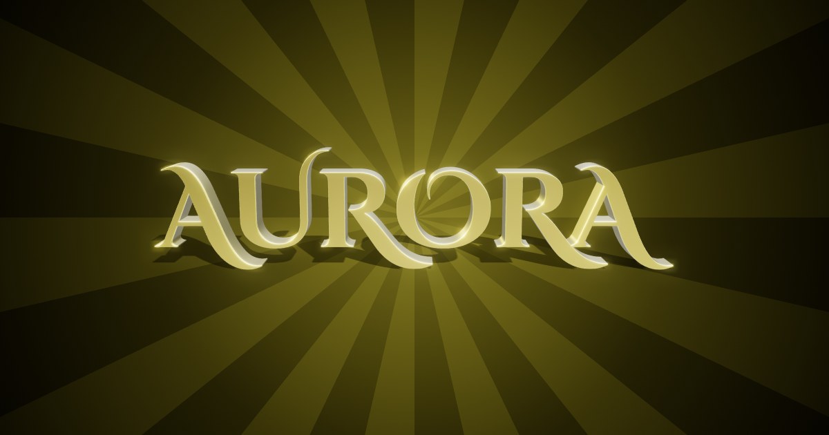 Aurora 3D text effect