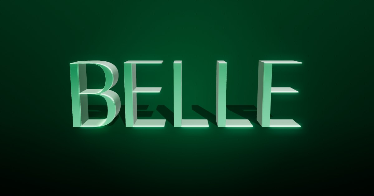 Belle 3D text effect