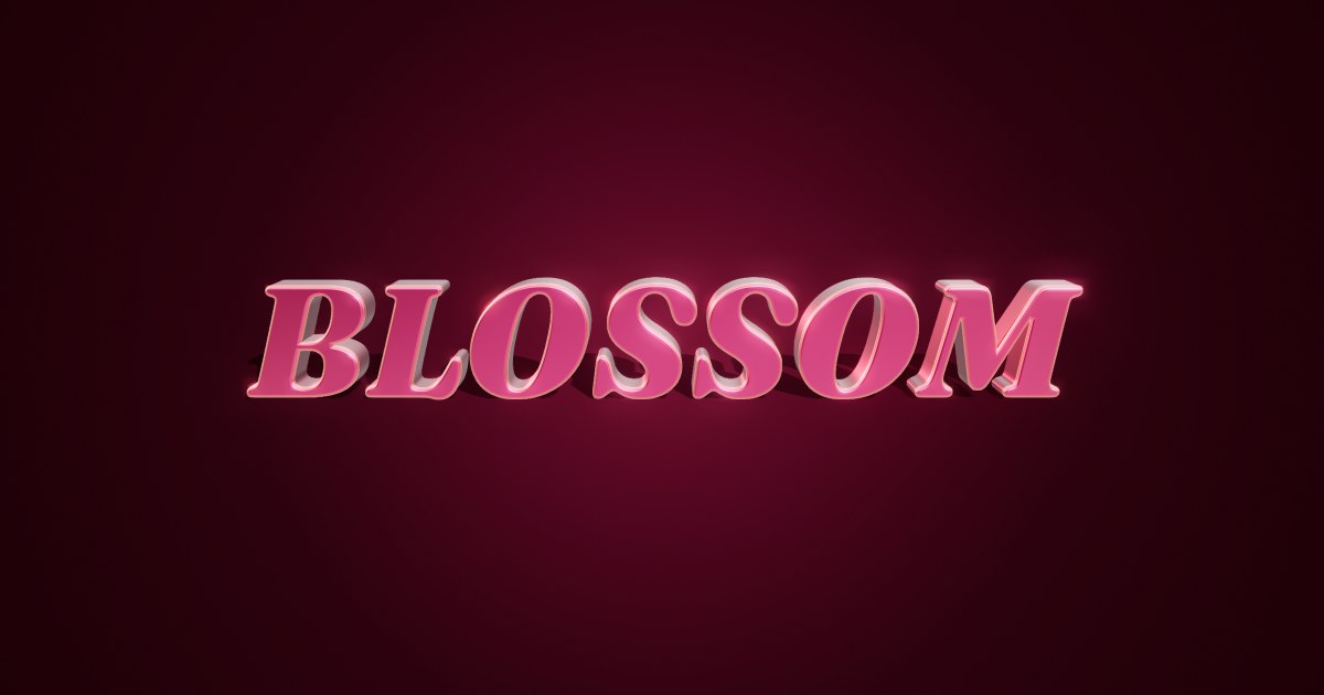 Blossom 3D text effect