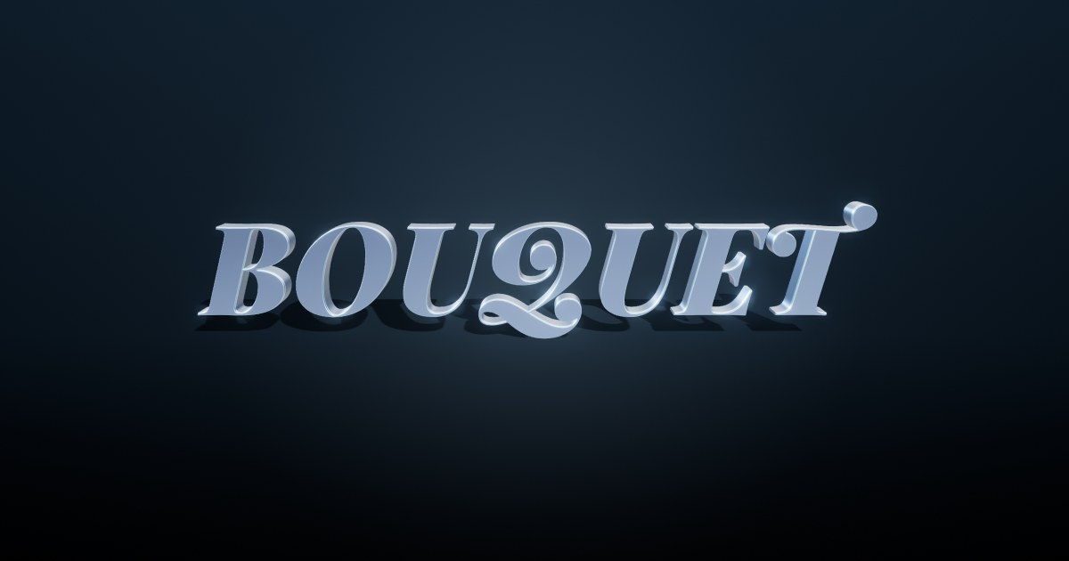 Bouquet 3D text effect