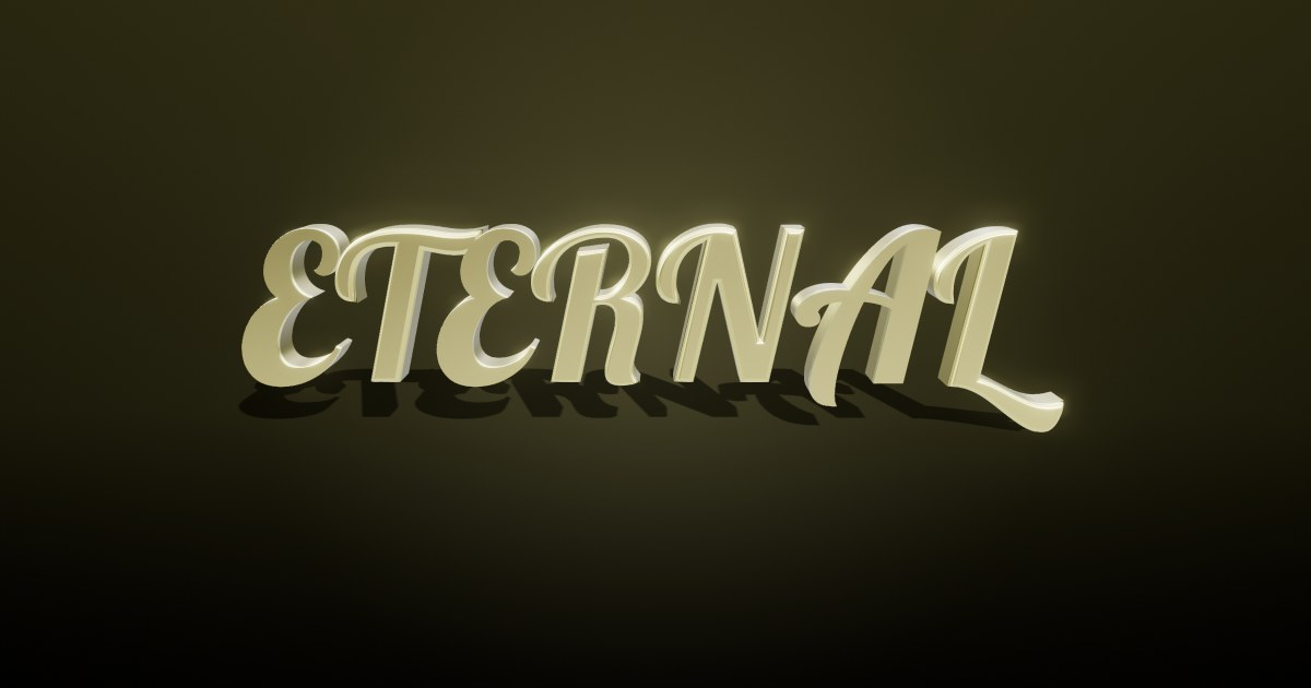 Eternal 3D text effect