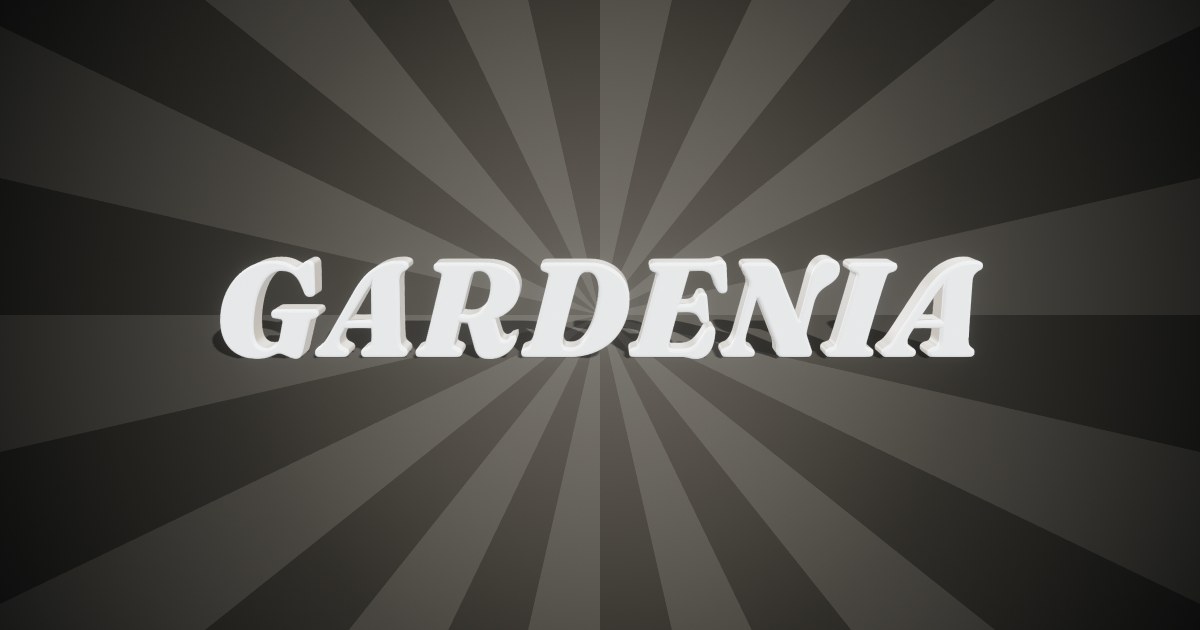 Gardenia 3D text effect