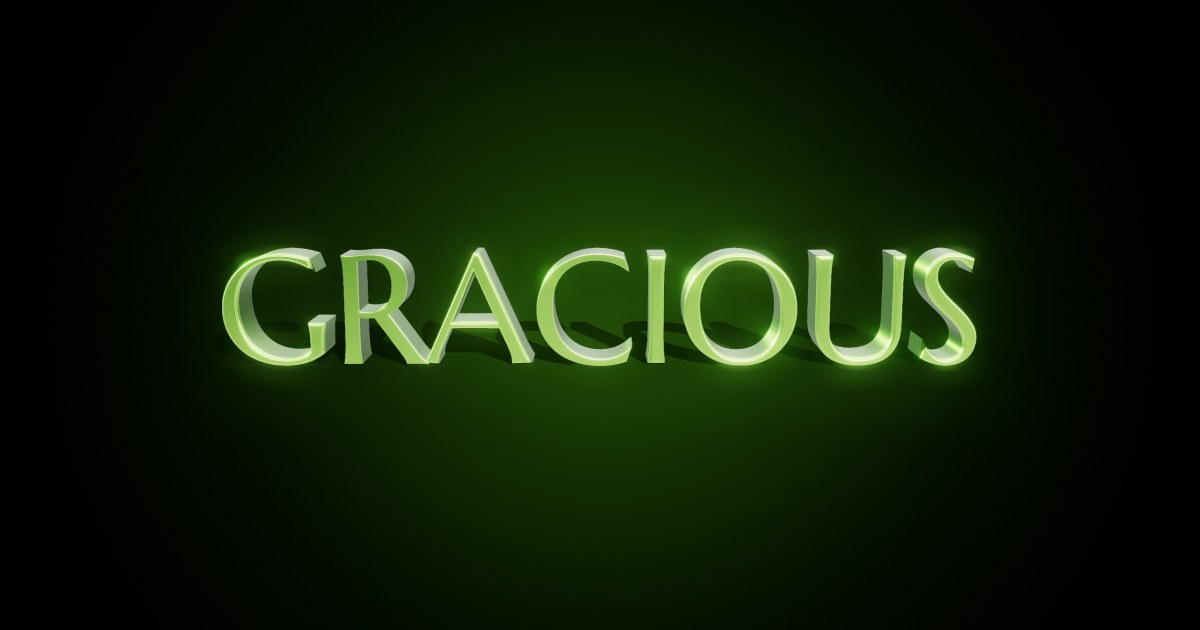 Gracious 3D text effect