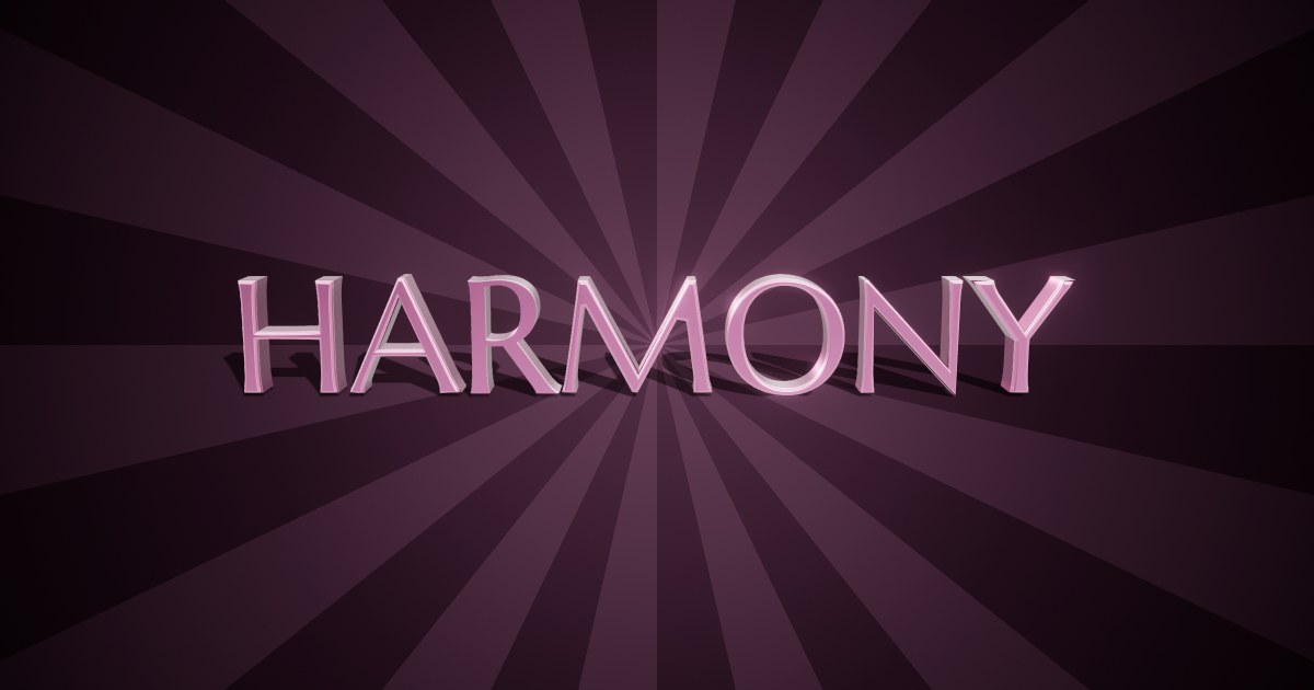 Harmony 3D text effect