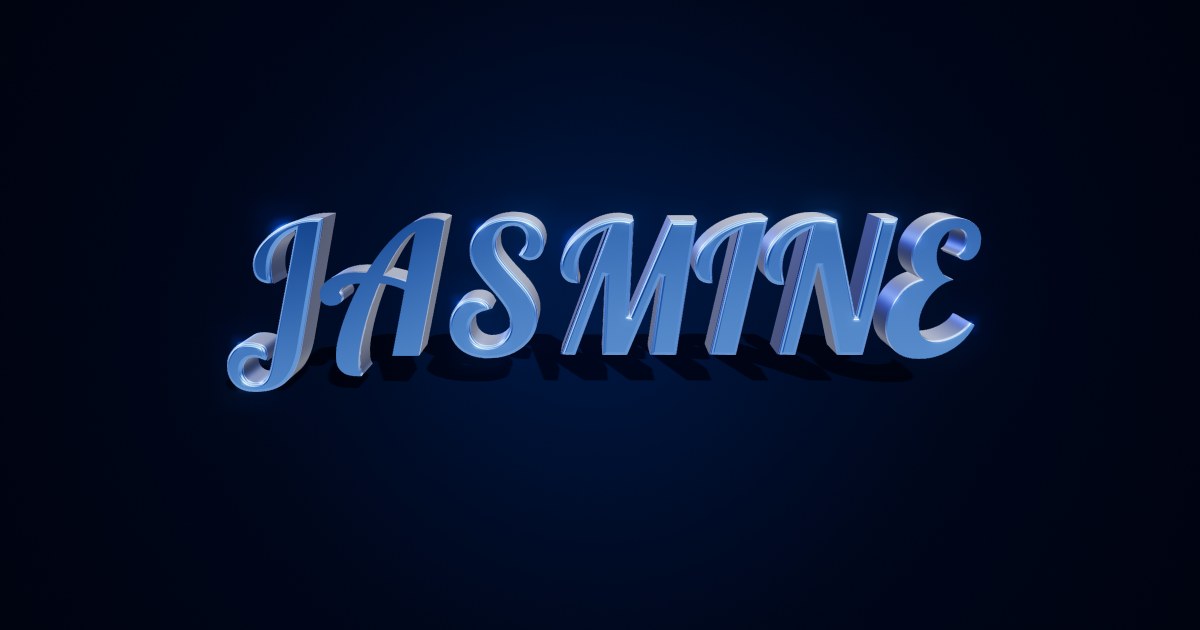 Jasmine 3D text effect