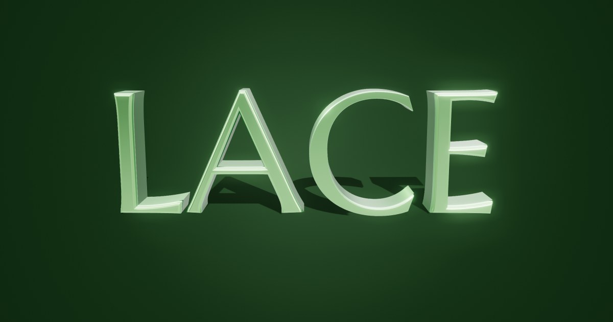 Lace 3D text effect