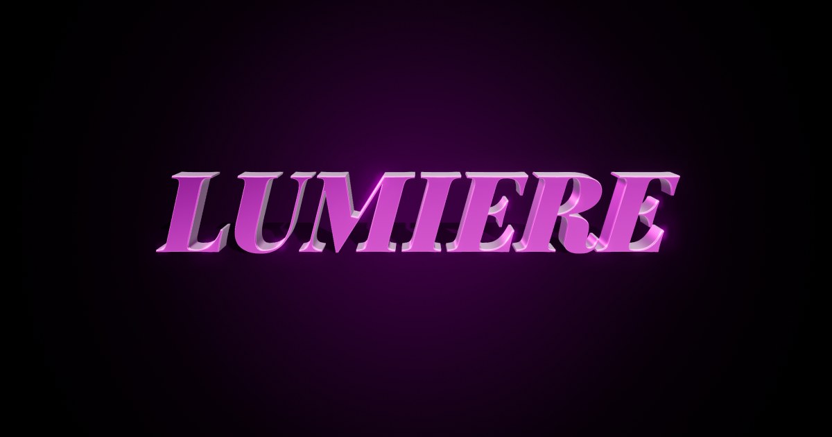 Lumiere 3D text effect