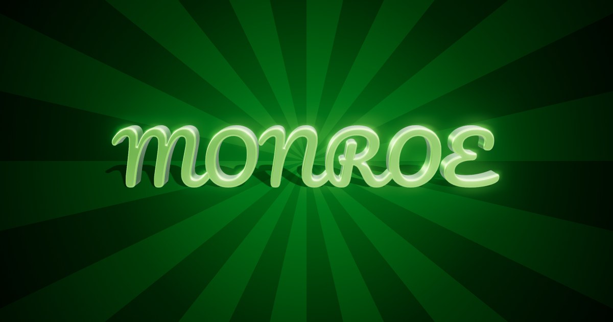 Monroe 3D text effect
