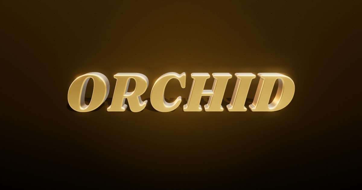 Orchid 3D text effect