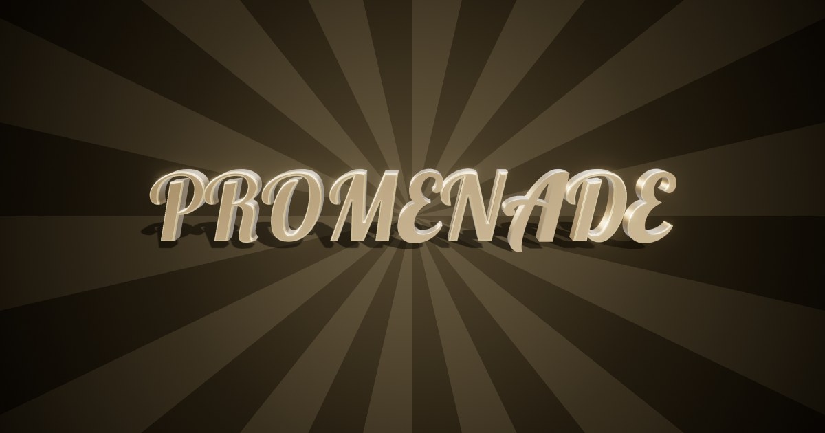 Promenade 3D text effect
