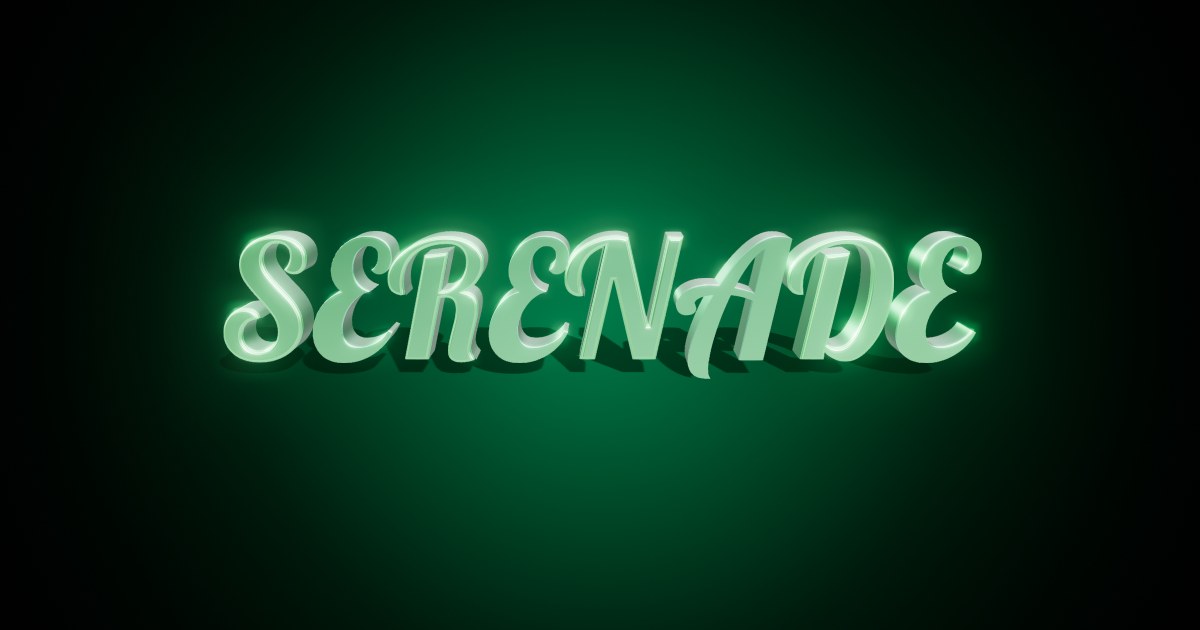 Serenade 3D text effect
