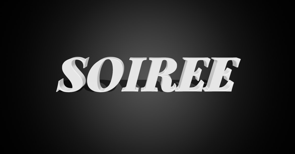 Soiree 3D text effect