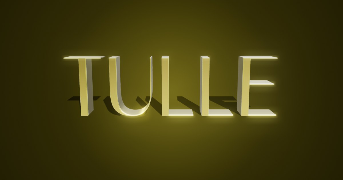 Tulle 3D text effect