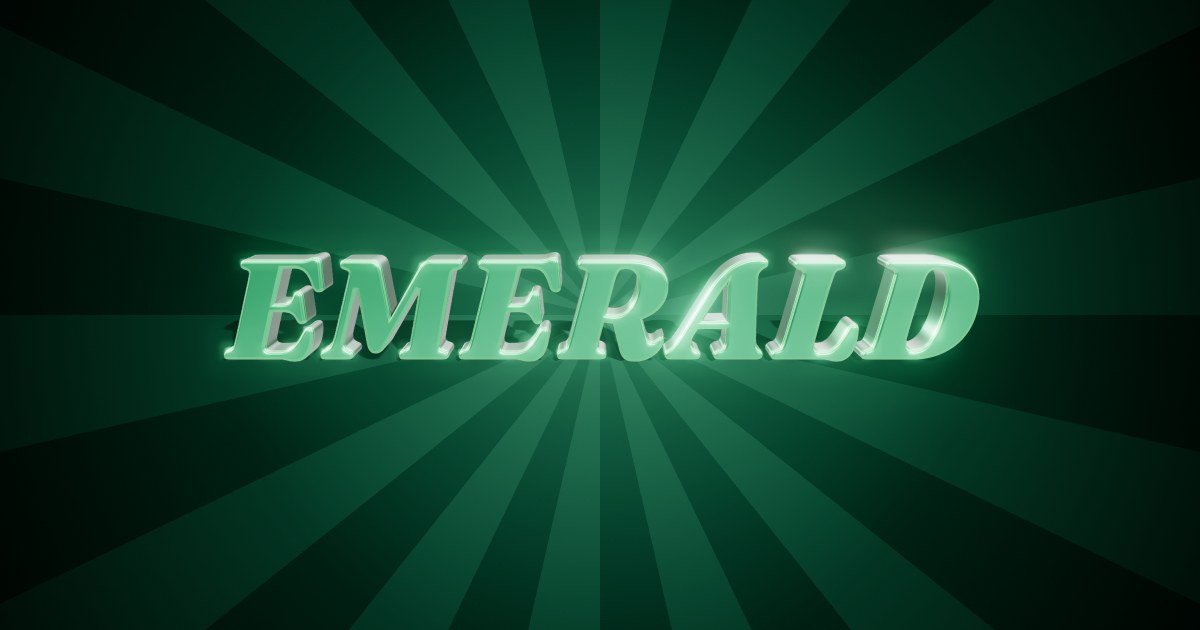 Emerald Crown 3D text effect
