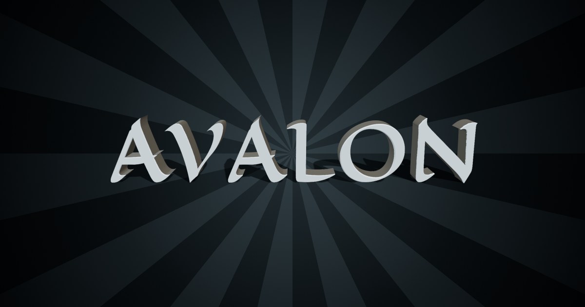 Avalon 3D text effect