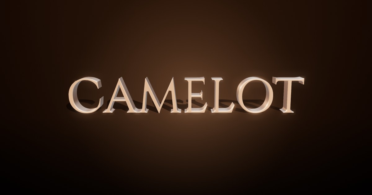 Camelot 3D text effect